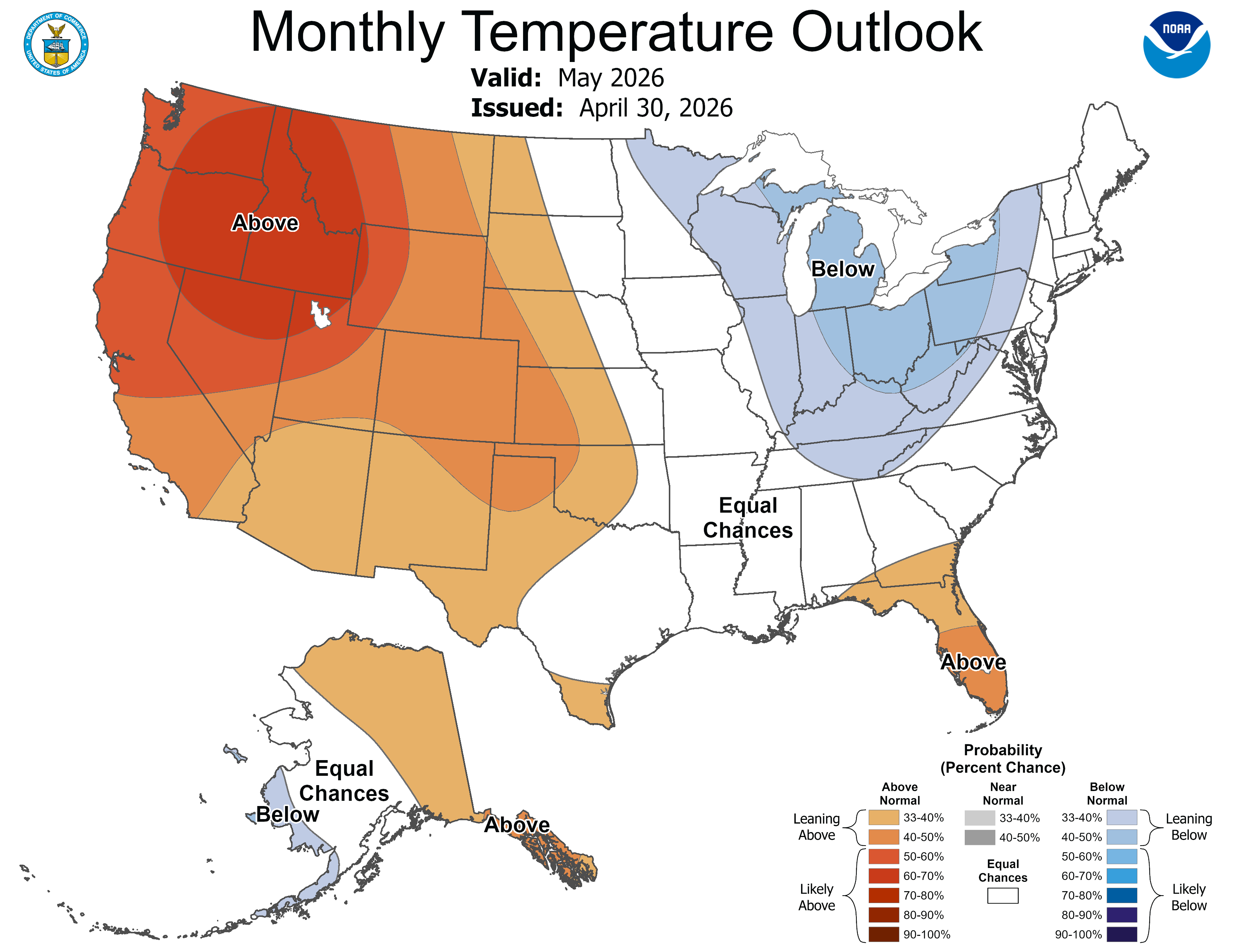 temp outlook map