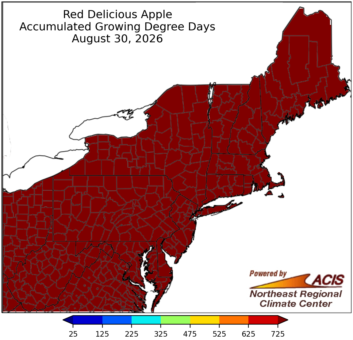 GDD apple map
